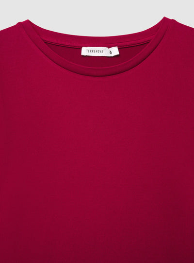 T-shirt manica lunga a tinta unita