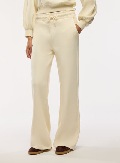 Pantaloni tuta wide leg tinta unita