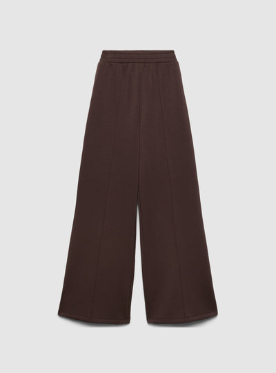 Pantaloni tuta wide leg a tinta unita
