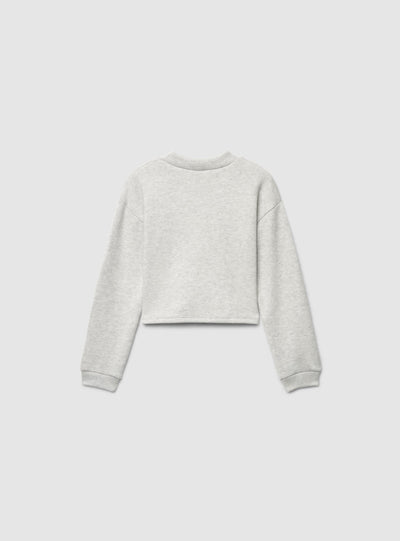 Maglia crop a tinta unita