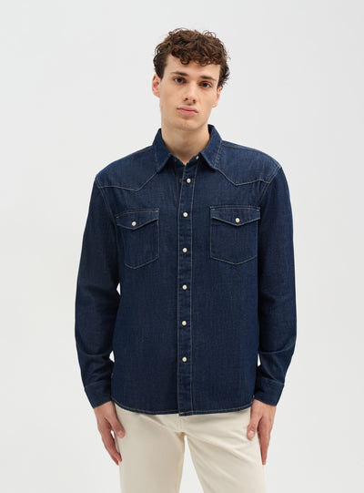 Camicia denim stile western