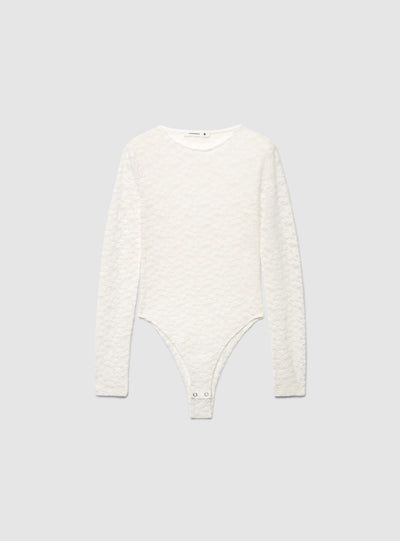 Body in pizzo a maniche lunghe