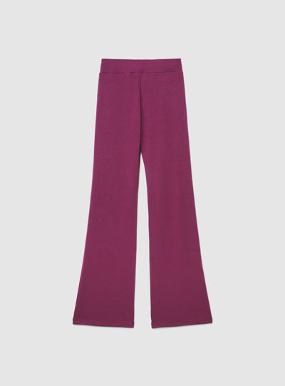 Leggings lunghi a zampa tinta unita