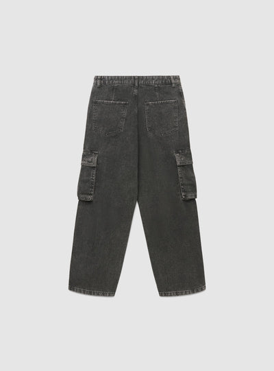 Jeans over cargo a tinta unita