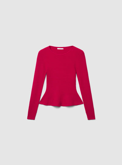 Maglia peplum effetto luccicante
