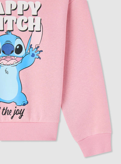Felpa con cappuccio e stampa Stitch®