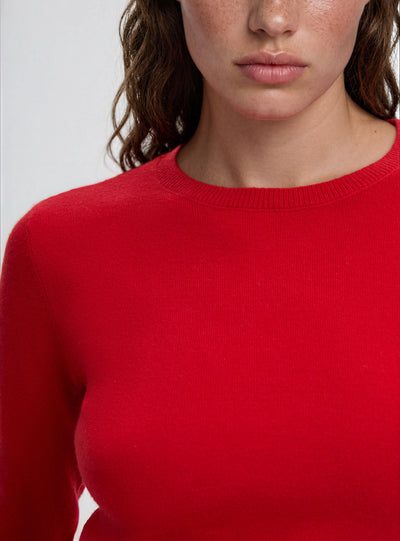 Maglia girocollo a tinta unita