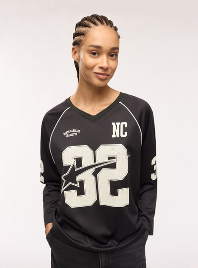 T-shirt a rete ampia con stampa college