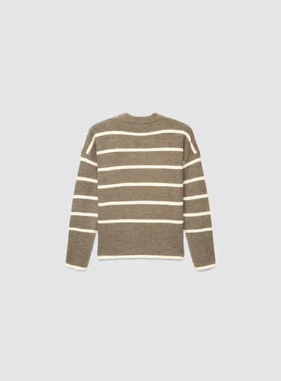 Maglia morbida a righe girocollo