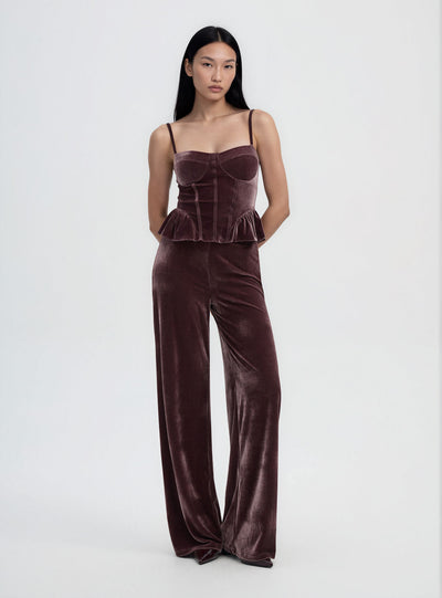 Pantalon maxi wide leg uni