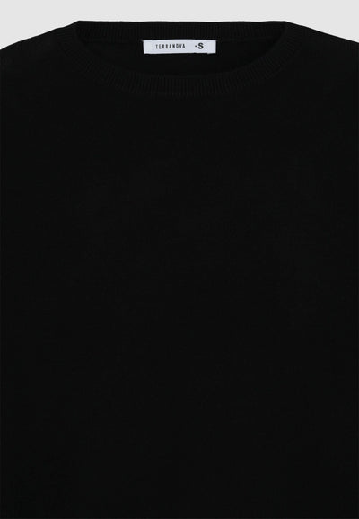 Maglia basica tinta unita maniche lunghe