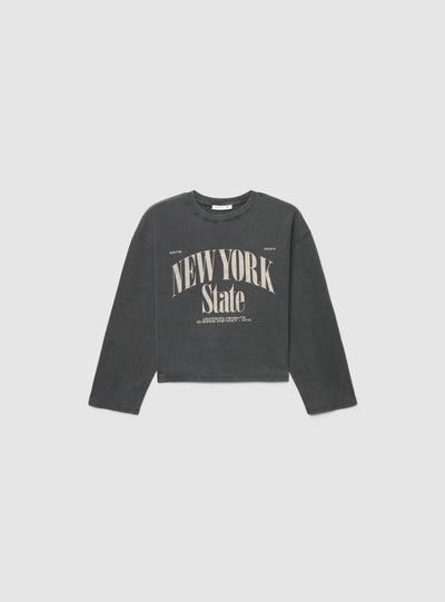 T-shirt ampia con stampa college