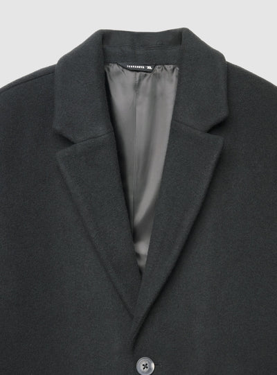 Cappotto monopetto a tinta unita