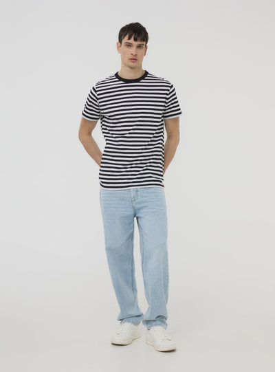 T-shirt a righe stile marinaro