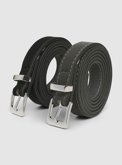 Pack 2 cinture basse tinta unita