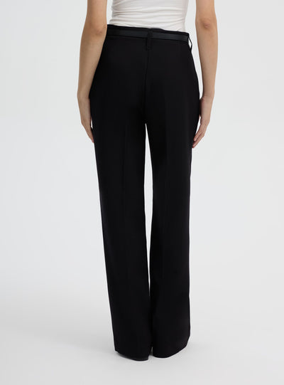 Pantaloni wide leg a tinta unita