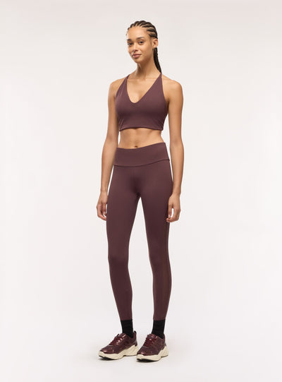 Leggings sportivi con inserti in tulle
