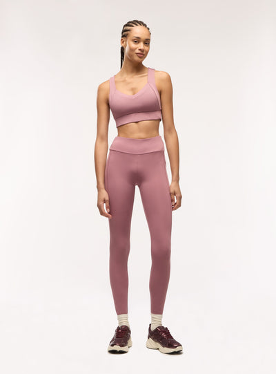 Leggings sportivi tinta unita con tasca laterale