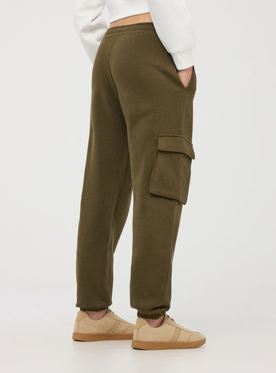 High-waisted cargo trousers