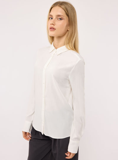 Camicia ampia a tinta unita