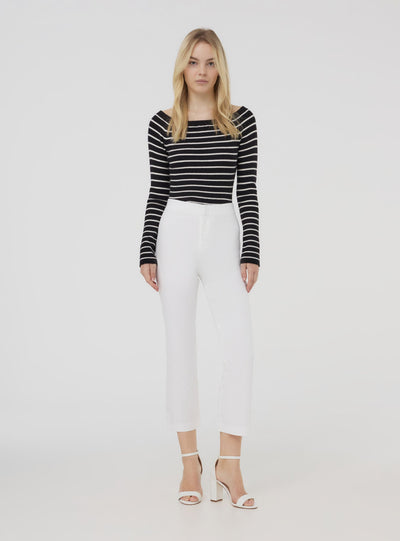 Maglia a righe con spalle scoperte