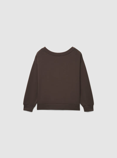 Felpa oversize con scollo a v