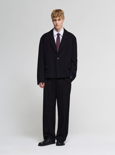 Einfarbige Oversize-Jacke mit Knopfleiste