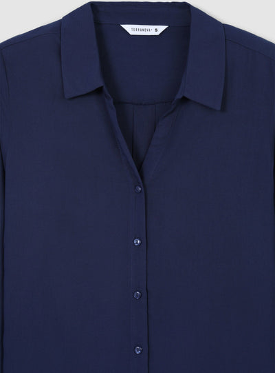 Camicia ampia a tinta unita