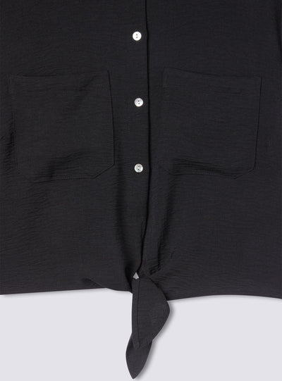 Camicia crop con nodo
