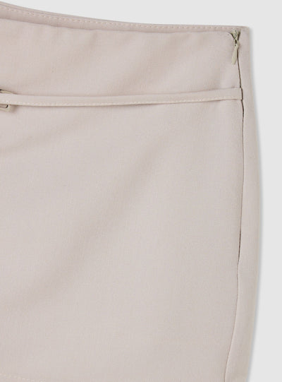 Low-rise mini skort with belt loops
