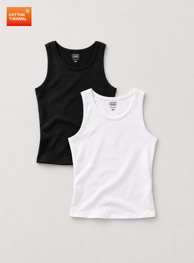 Pack of 2 thermal wide-strap tops