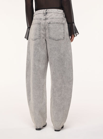 Jeans balloon con applicazioni strass