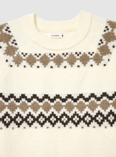 Jacquard-Pullover mit nordischem Muster
