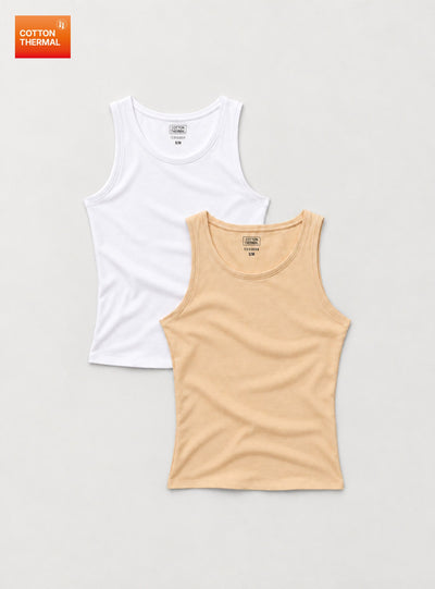 Pack of 2 thermal wide-strap tops