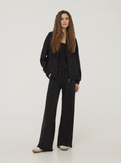 Pantaloni tuta wide leg con coulisse
