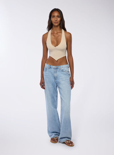 Top crop halterneck