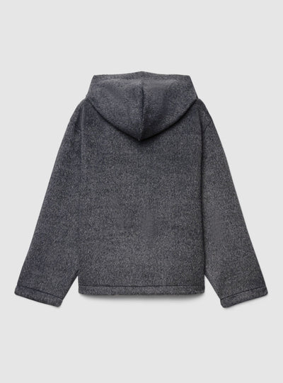 Maglia boxy con cappuccio e zip