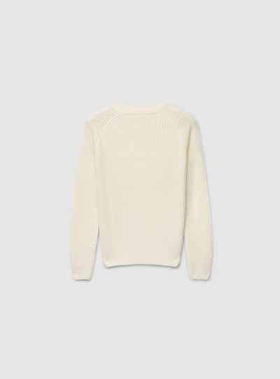Maglia girocollo a costa inglese