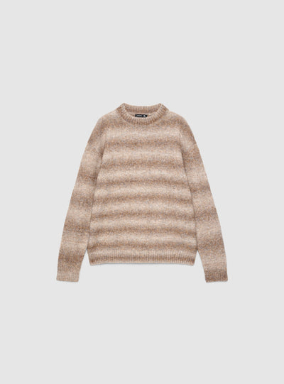 Maglia girocollo a righe sfumate