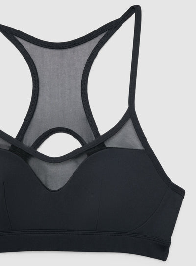 Top sportivo con inserto trasparente