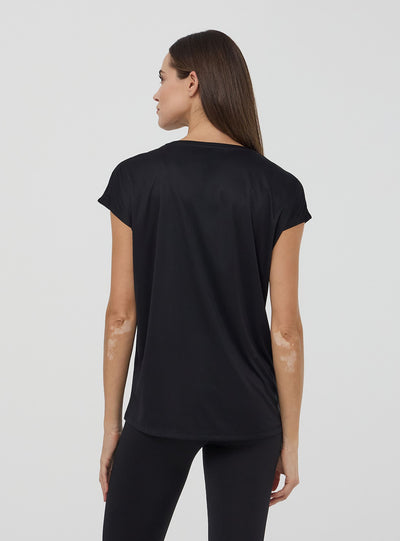T-shirt sportiva ampia tinta unita