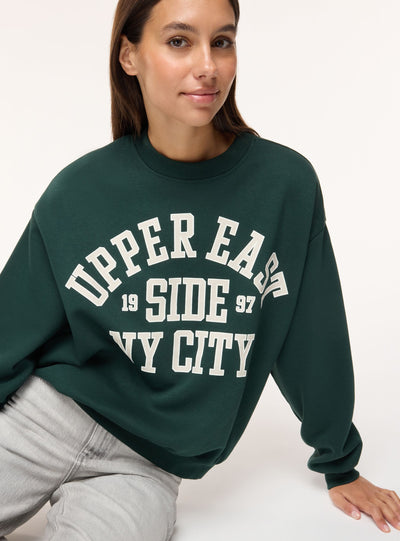 Felpa con stampa college
