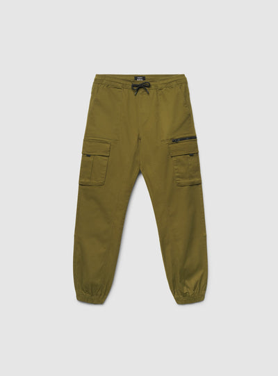Pantaloni cargo con coulisse e tasche