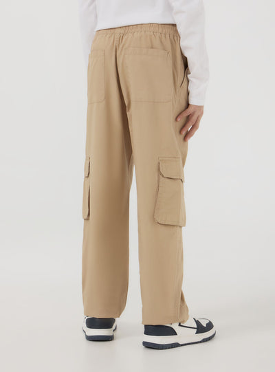 Pantaloni cargo popeline di cotone