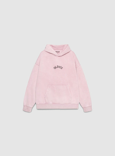 Felpa boxy con cappuccio e stampa