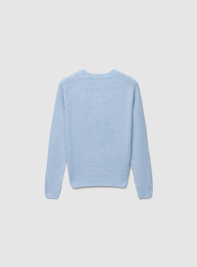 Maglia girocollo a costa inglese