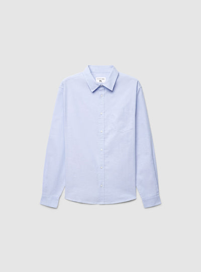 Camicia a maniche lunghe tinta unita con taschino