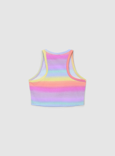 Top crop multicolor sfumato
