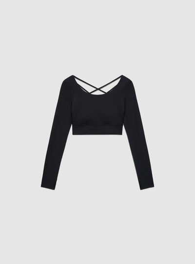 T-shirt corta sportiva con laccetti incrociati
