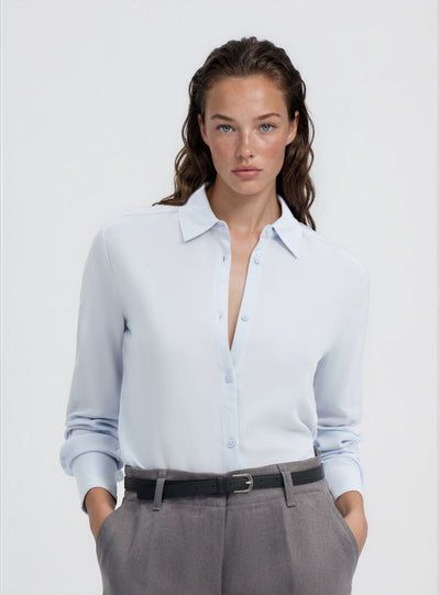 Camicia ampia a tinta unita